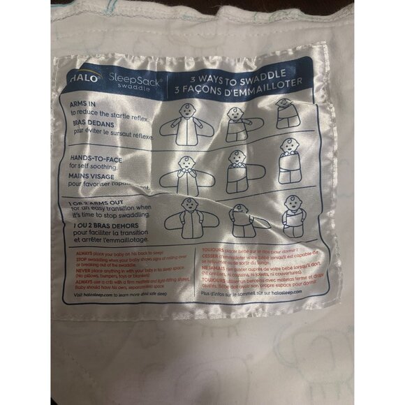 Halo SleepSack Swaddle 0-3M 19-23 In 6-12 Lbs Animal Print - Picture 7 of 7